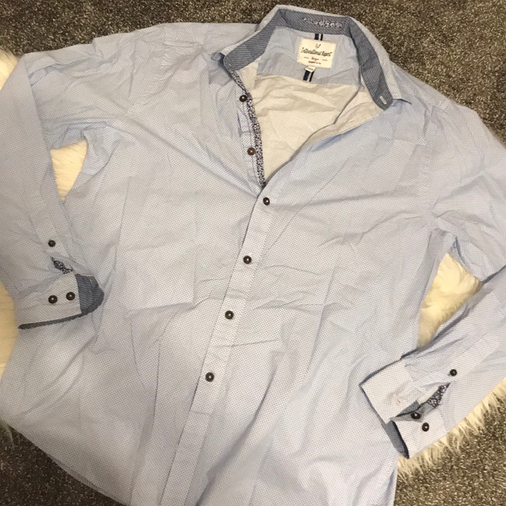 Polka dotted button up